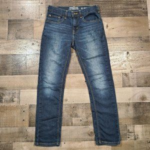 Levi's S26 Skinny Jeans Boys 10 Mid-Rise Pockets Dark Wash Blue Signature Denim